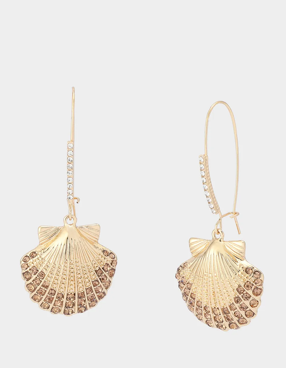 MERMAID JEWELS SHELL SHEPHERD HOOK EARRINGS GOLD sold by Betsey Johnson