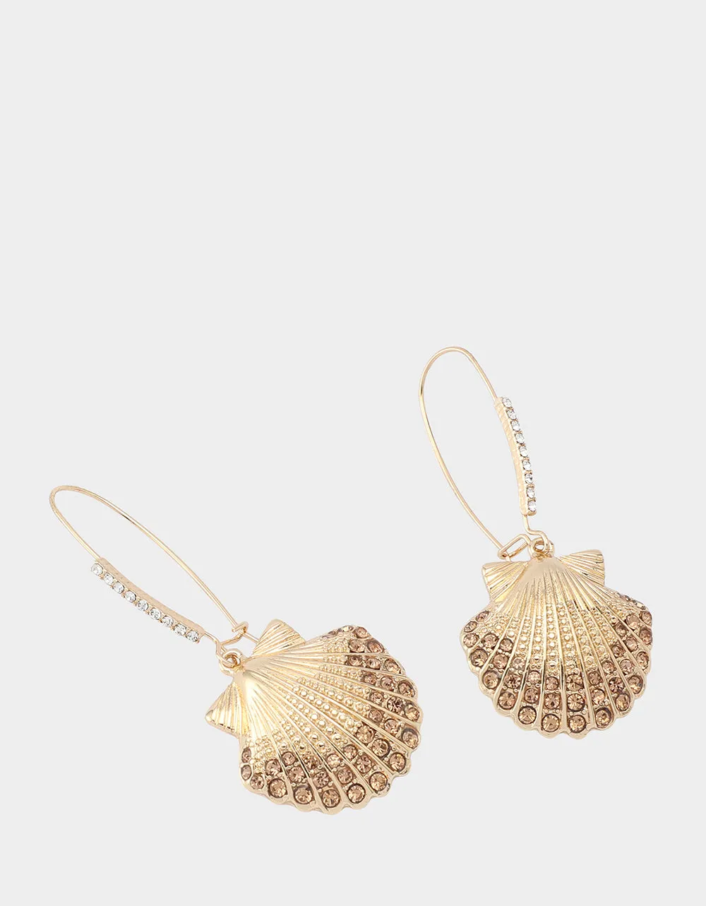 MERMAID JEWELS SHELL SHEPHERD HOOK EARRINGS GOLD sold by Betsey Johnson product image thumbnail 2