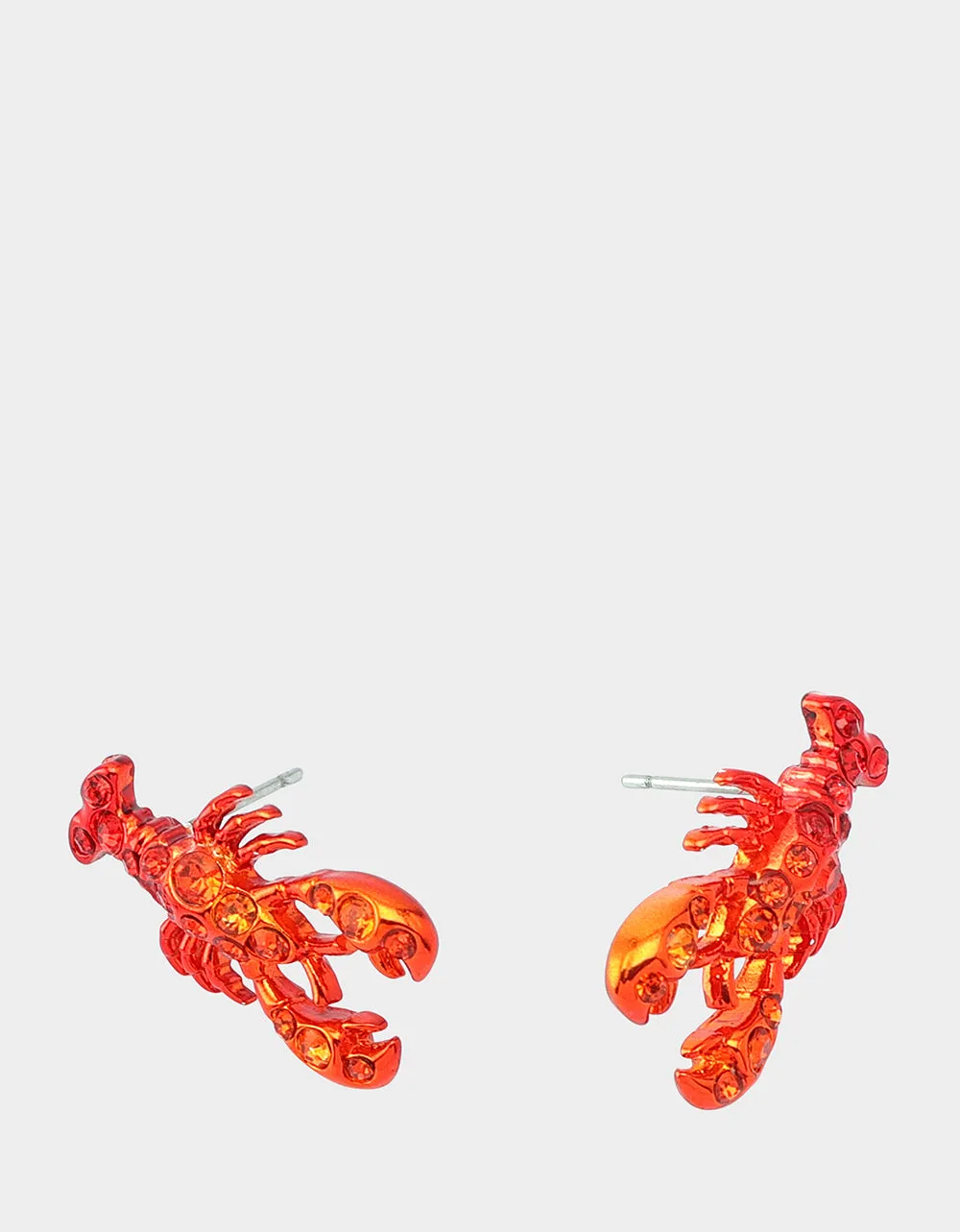 MERMAID JEWELS LOBSTER STUDS RED sold by Betsey Johnson product image thumbnail 2