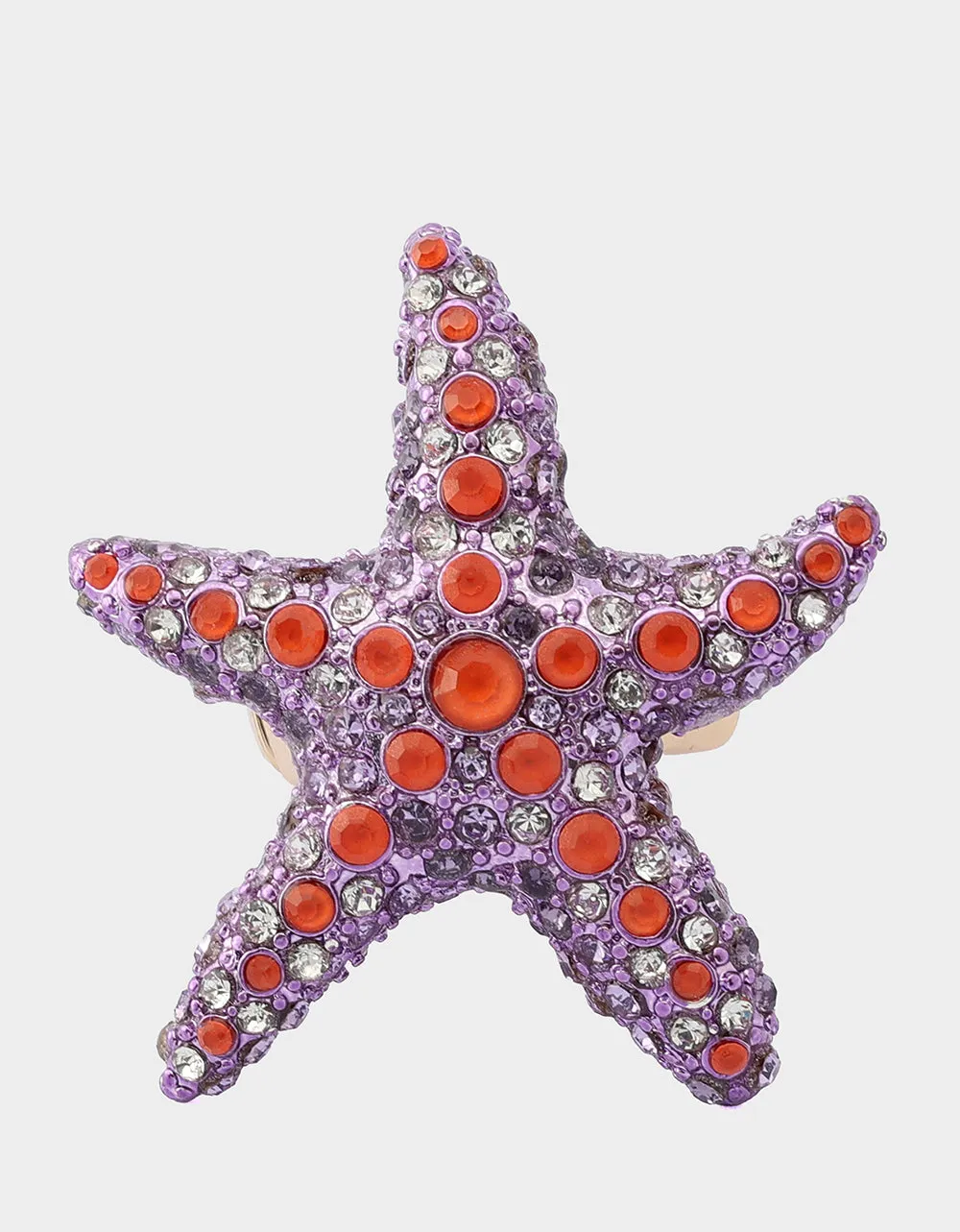 MERMAID JEWELS STARFISH STRETCH RING PURPLE sold by Betsey Johnson
