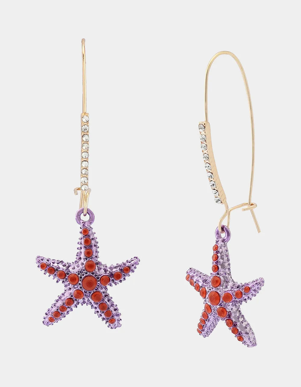 MERMAID JEWELS STARFISH SHEPHERD HOOK EARRINGS PURPLE sold by Betsey Johnson