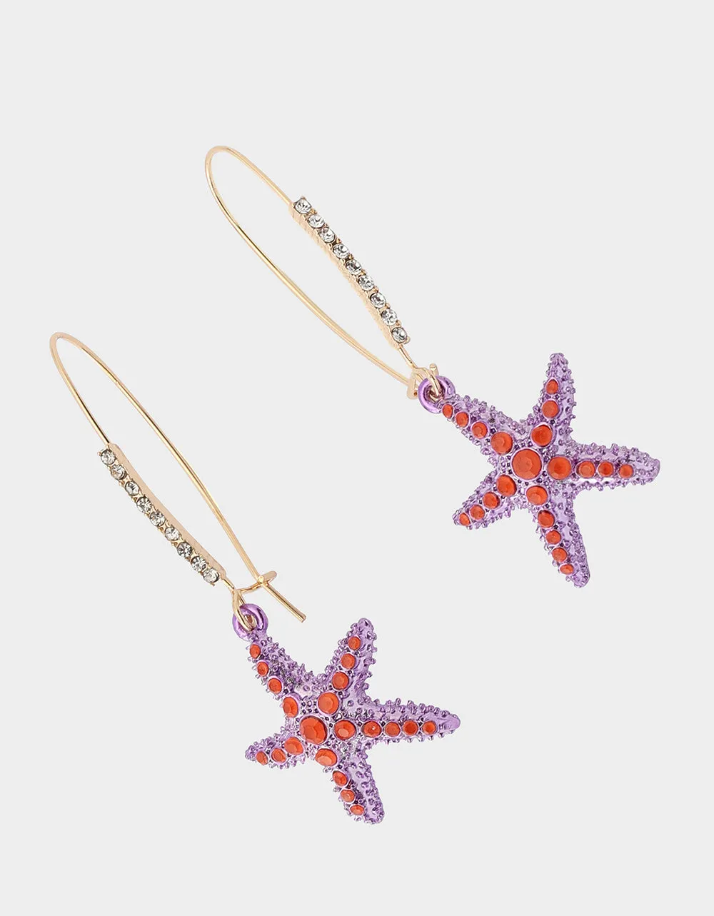 MERMAID JEWELS STARFISH SHEPHERD HOOK EARRINGS PURPLE sold by Betsey Johnson product image thumbnail 2