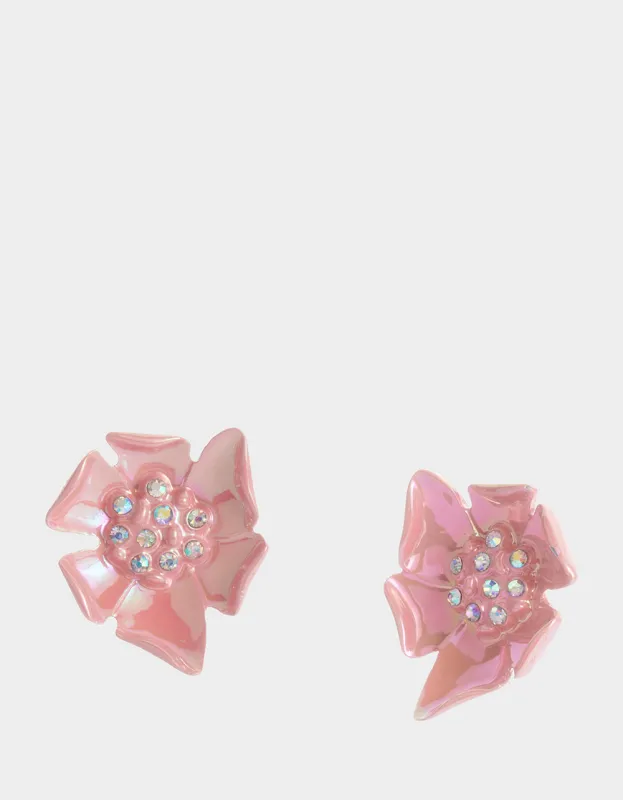 GARDEN GLAM FLORAL STUDS PINK sold by Betsey Johnson