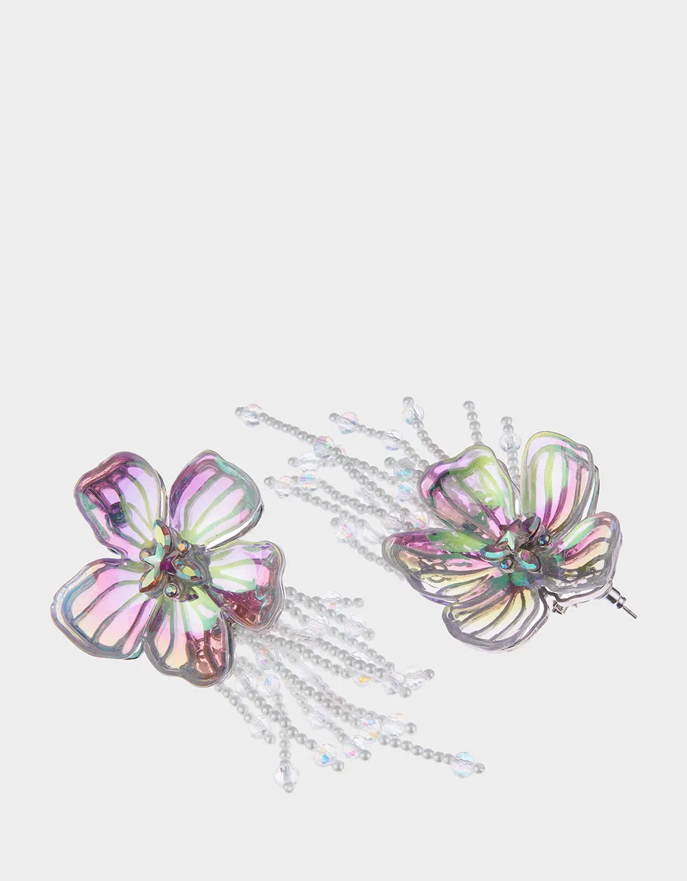 GARDEN GLAM FLOWER FRINGE DROP EARRINGS CRYSTAL sold by Betsey Johnson product image thumbnail 2