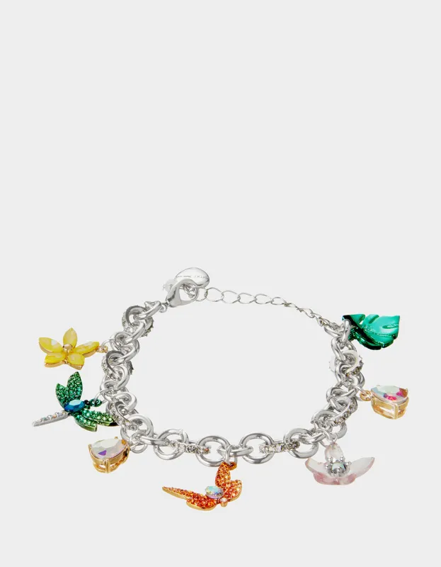 GARDEN GLAM DRAGONFLY GARDEN CHARM BRACELET MULTI sold by Betsey Johnson