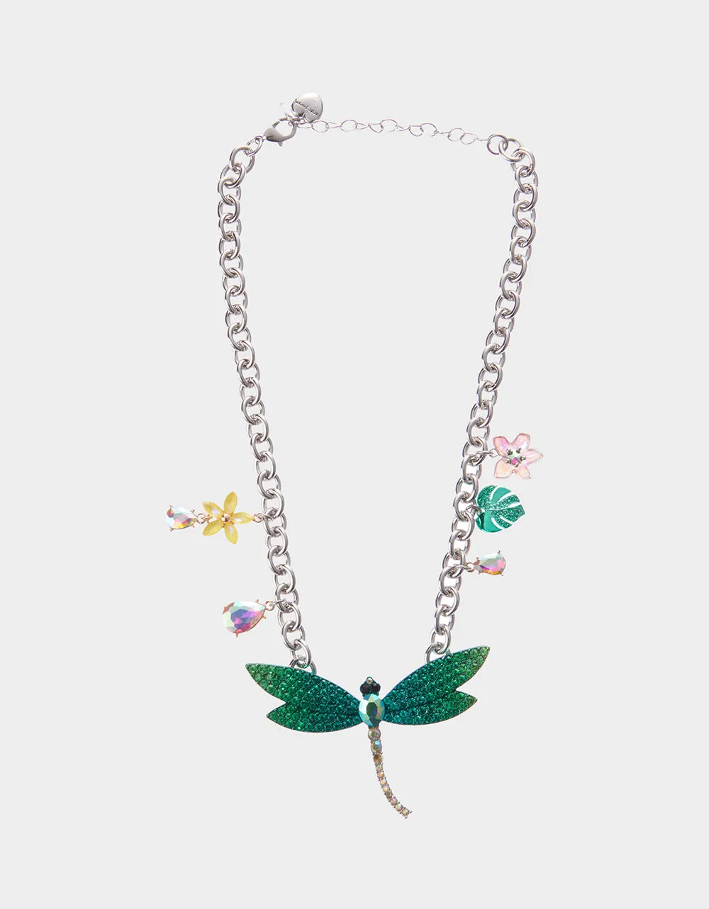 GARDEN GLAM GRADONFLY FRONTAL NECKLACE BLUE sold by Betsey Johnson