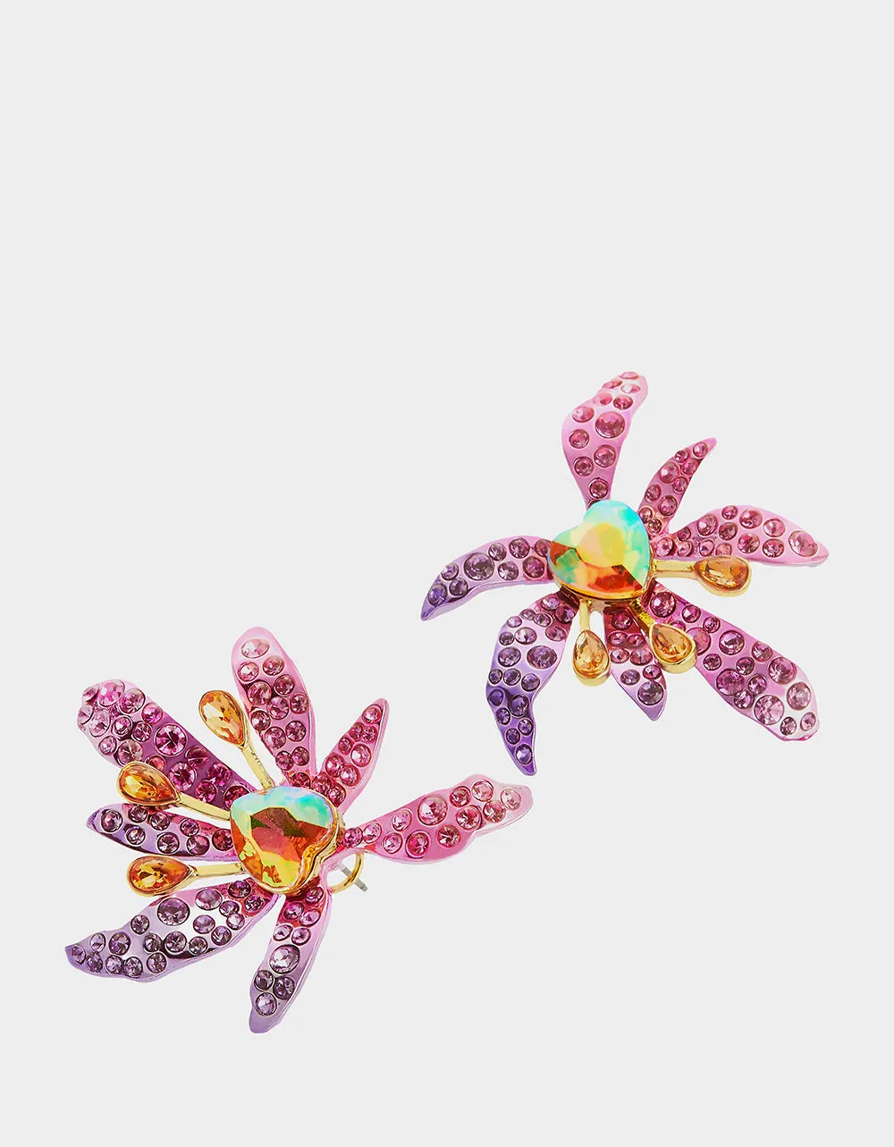 GARDEN GLAM IRIS FLOWER STUDS PURPLE sold by Betsey Johnson product image thumbnail 2