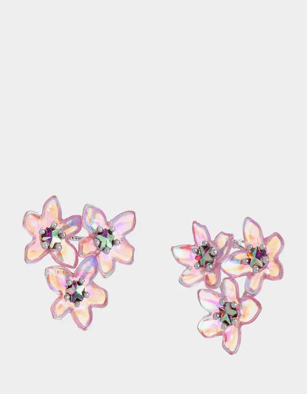 GARDEN GLAM FLOWER CLUSTER EARRINGS LAVENDER sold by Betsey Johnson