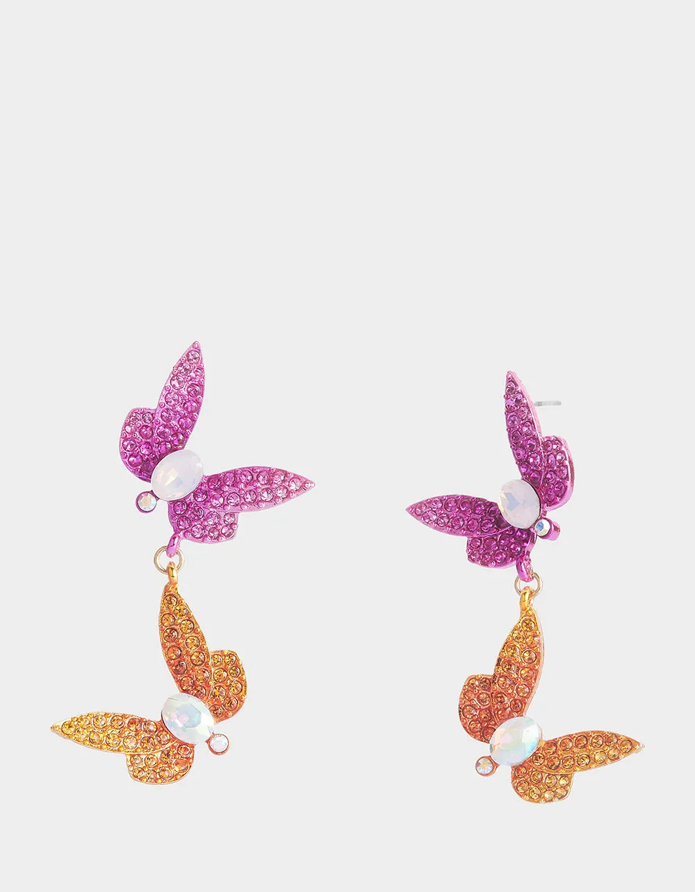 GARDEN GLAM DRAGONFLY DOUBLE DROP EARRINGS MULTI sold by Betsey Johnson