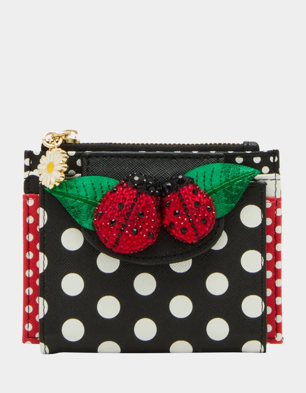 LUCKY YOU! BIFOLD WALLET DOTS sold by Betsey Johnson