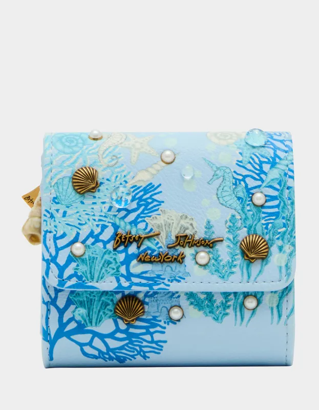 MAKE WAVES WALLET BLUE sold by Betsey Johnson