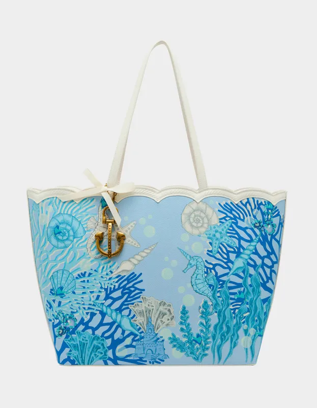MAKE WAVES TOTE BLUE sold by Betsey Johnson