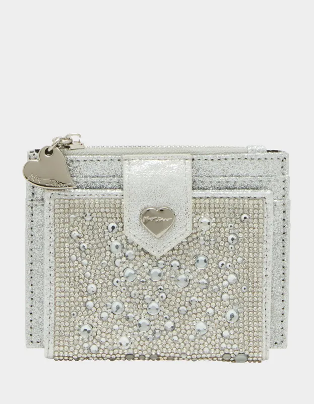 BLING IT ON BIFOLD WALLET SILVER sold by Betsey Johnson