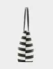 STRIPED BOW TOTE BLACK WHITE sold by Betsey Johnson