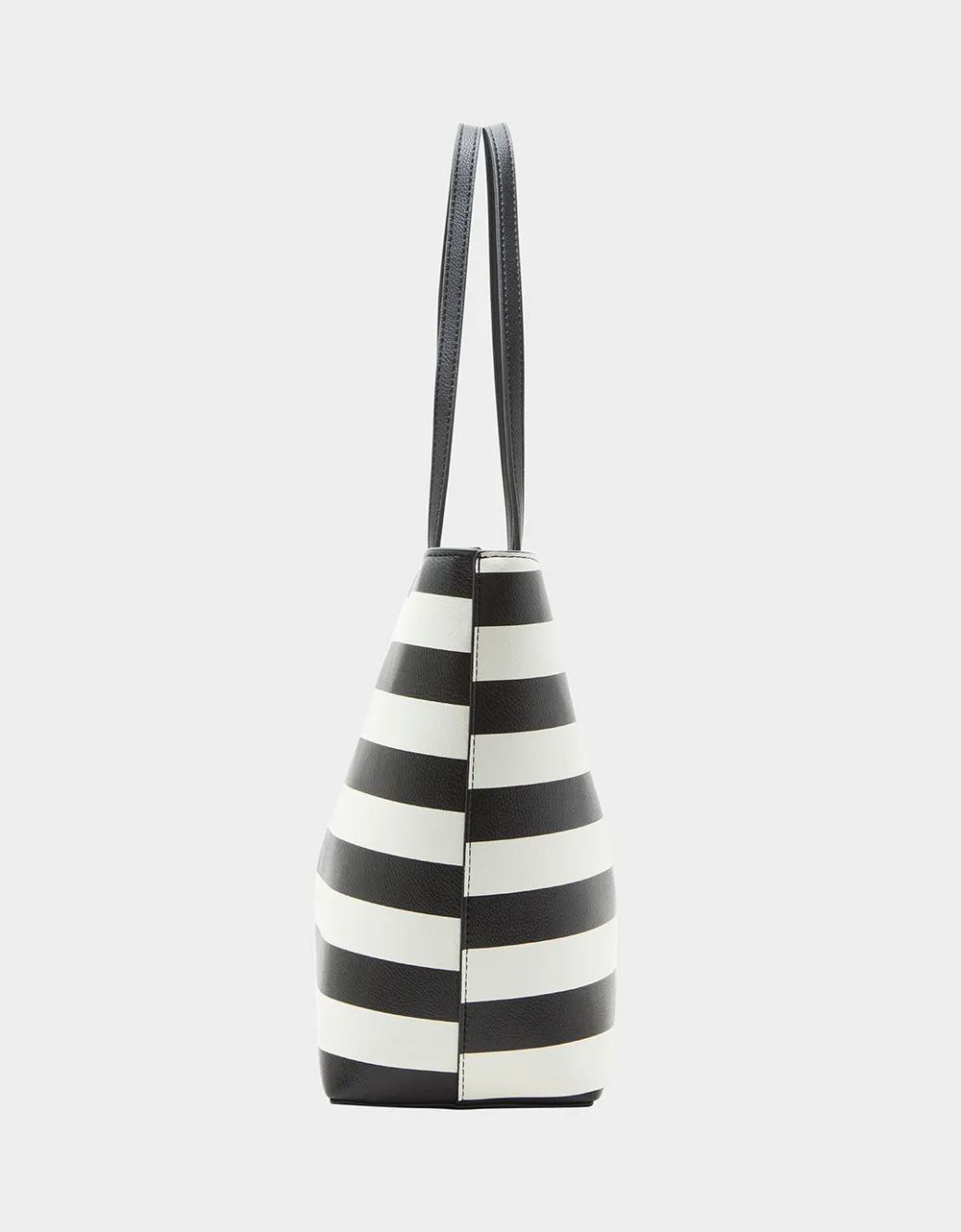 STRIPED BOW TOTE BLACK WHITE sold by Betsey Johnson product image thumbnail 4