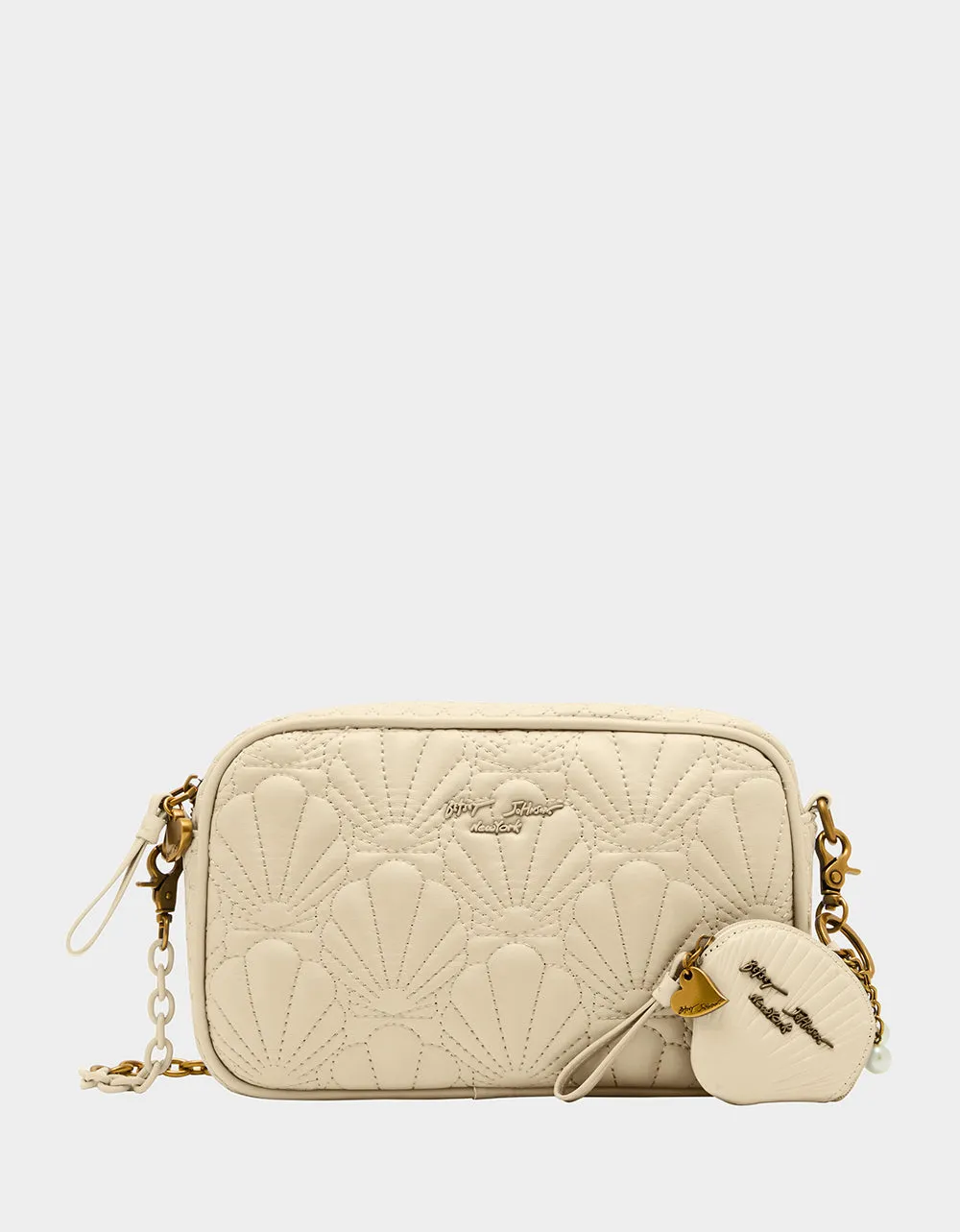FOR SHORE SOFT CAMERA CROSSBODY CREAM sold by Betsey Johnson