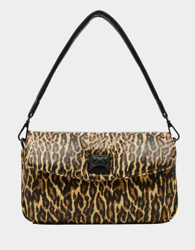 PUFFED FLAP SHOULDER LEOPARD made by Betsey Johnson