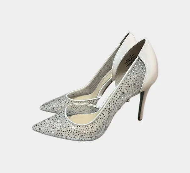 White Rhinestone Pumps | RE:LUV sold by Betsey Johnson