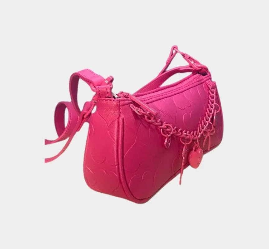 Baguette with Bow Charms crossbody pink Ashtan | RE:LUV sold by Betsey Johnson
