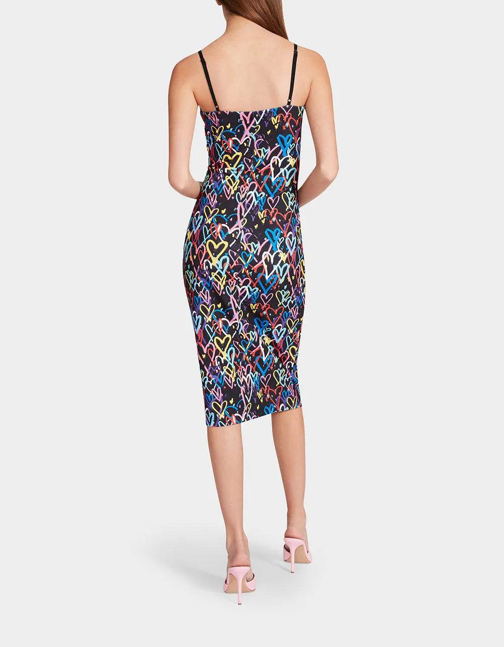 LOVE IS LOVE SLIP DRESS BLACK sold by Betsey Johnson product image thumbnail 3