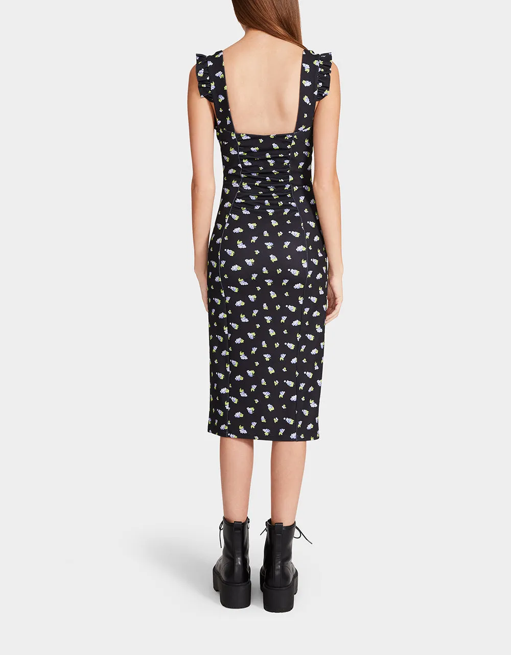 GRAPE BOUQUET MIDI DRESS BLACK sold by Betsey Johnson product image thumbnail 4