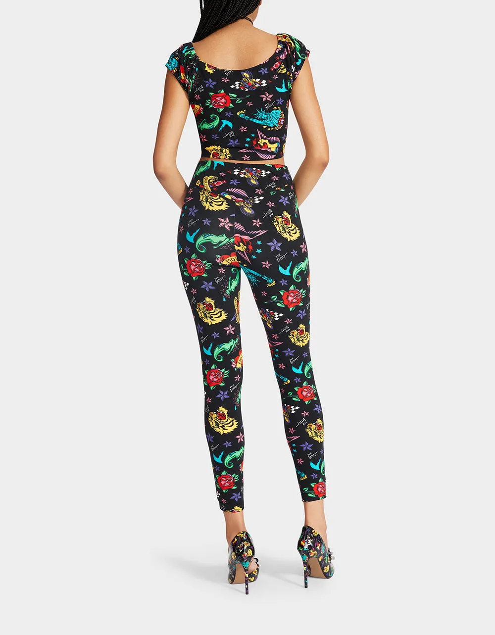 80TH BASH SECOND SKIN LEGGING TATTOO sold by Betsey Johnson product image thumbnail 4