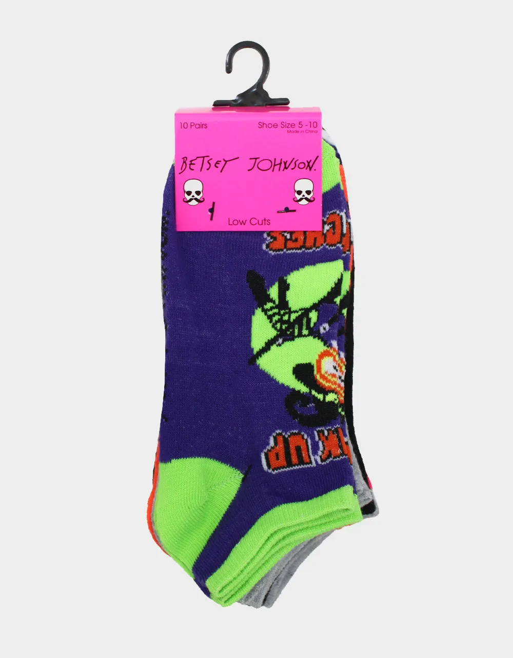 DRINK WITCHES LOW CUT 10 PACK PURPLE MULTI sold by Betsey Johnson product image thumbnail 2