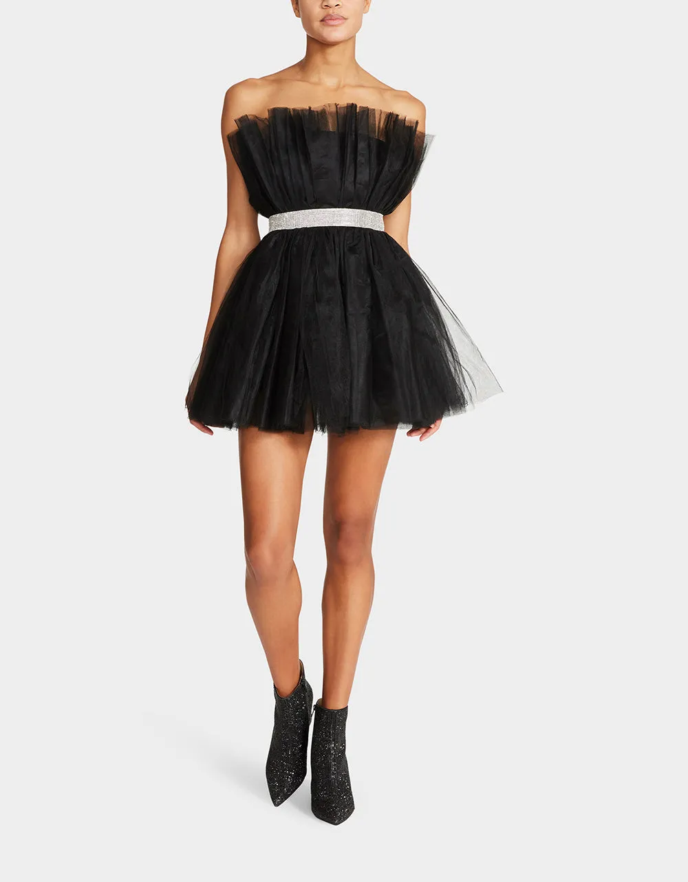 SHOWSTOPPER TULLE MINI DRESS BLACK sold by Betsey Johnson product image thumbnail 4