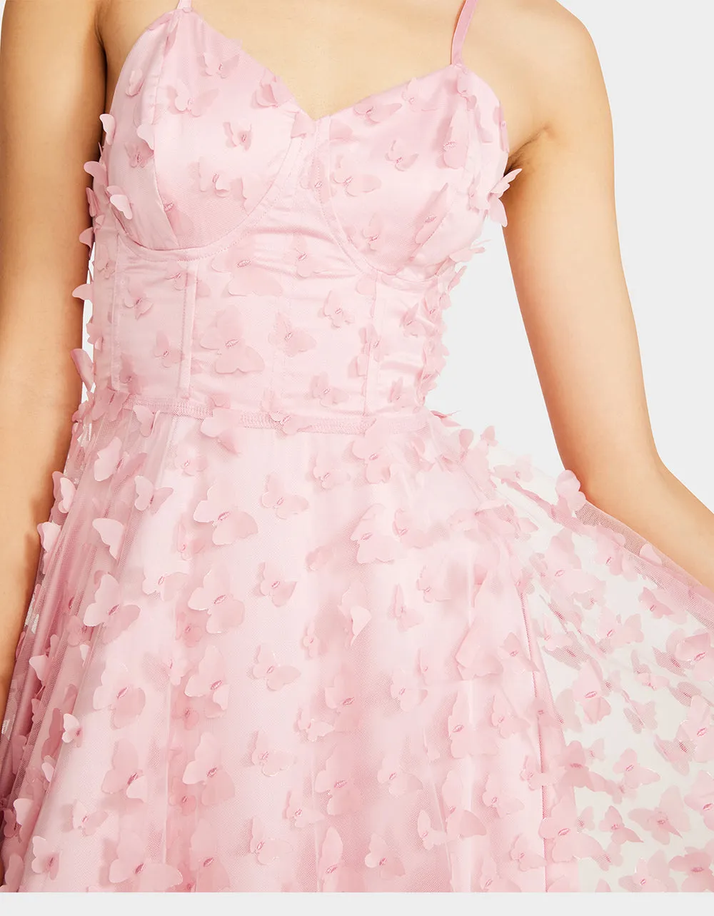 BEAUTIFUL BUTTERFLY MAXI DRESS PINK sold by Betsey Johnson product image thumbnail 4