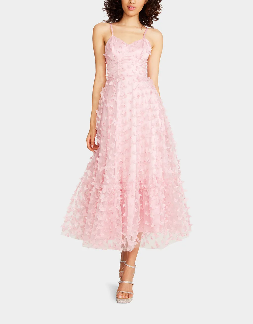 BEAUTIFUL BUTTERFLY MAXI DRESS PINK sold by Betsey Johnson