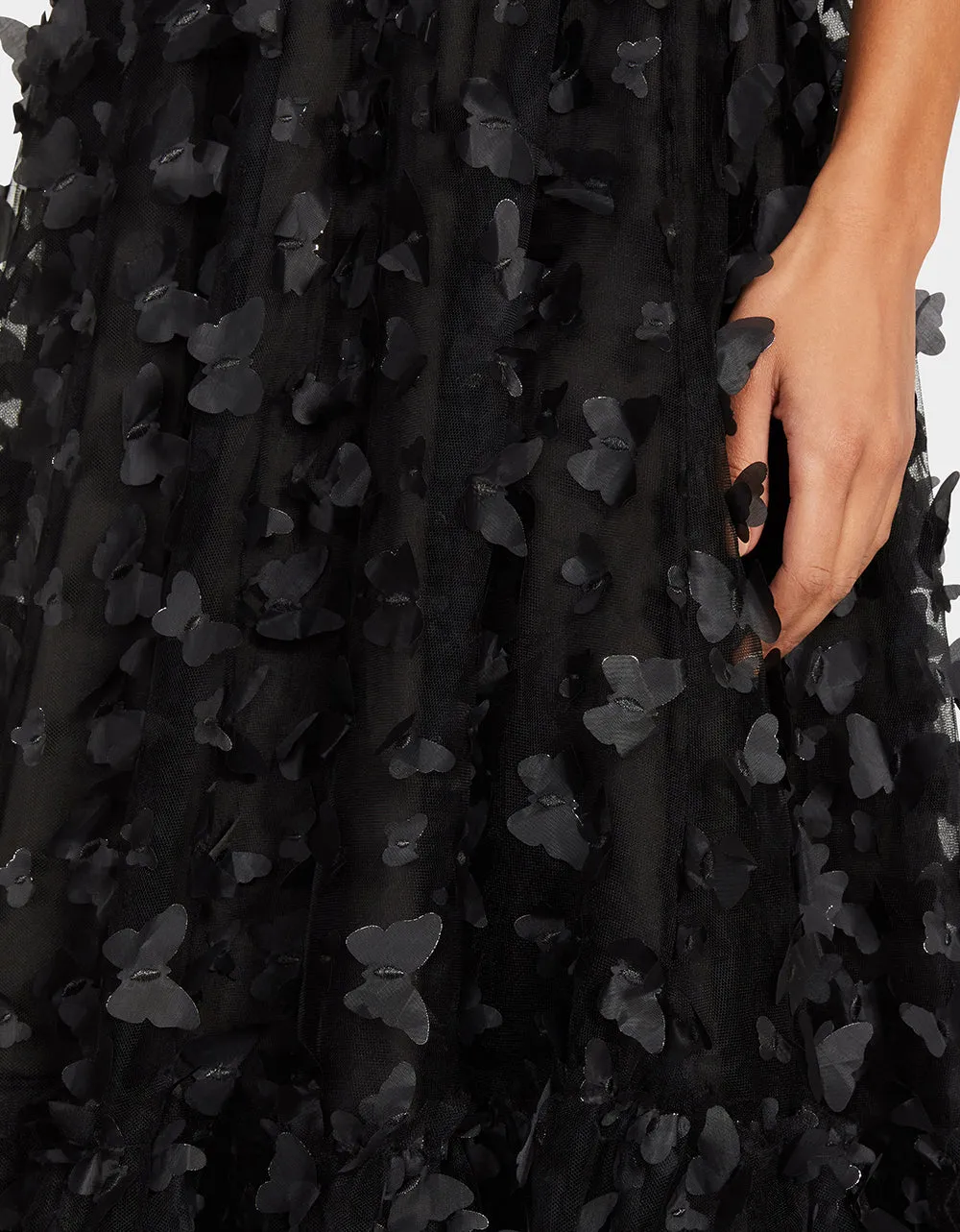 BEAUTIFUL BUTTERFLY MAXI DRESS BLACK sold by Betsey Johnson product image thumbnail 5