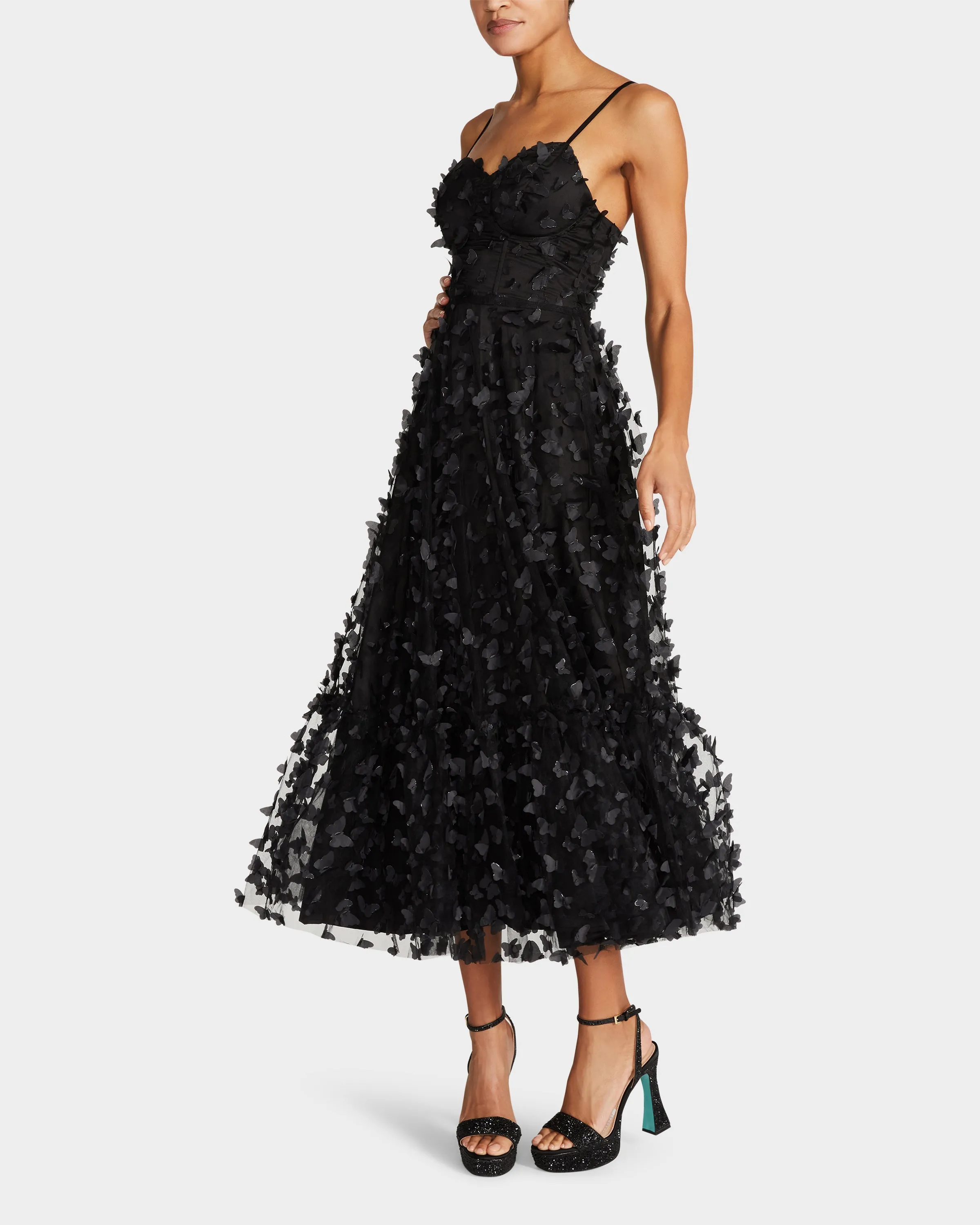 BEAUTIFUL BUTTERFLY MAXI DRESS BLACK sold by Betsey Johnson product image thumbnail 3