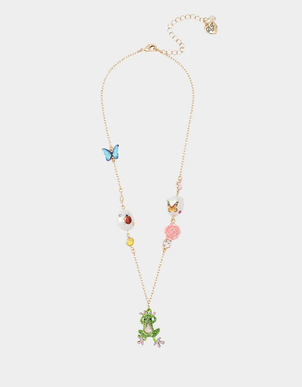 BETSEYS BACKYARD FROG PEARL PENDANT GREEN sold by Betsey Johnson