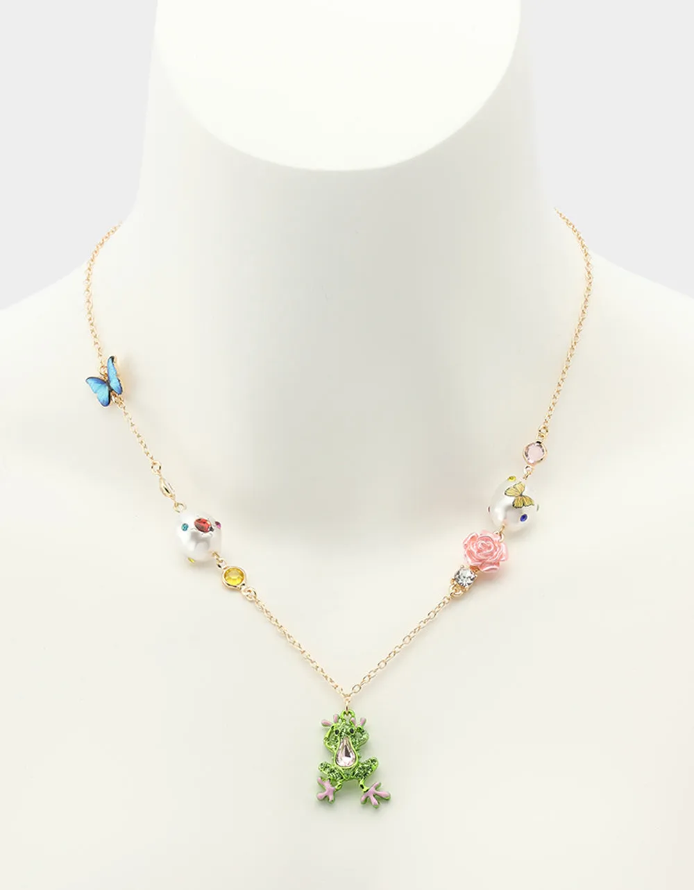 BETSEYS BACKYARD FROG PEARL PENDANT GREEN sold by Betsey Johnson product image thumbnail 3