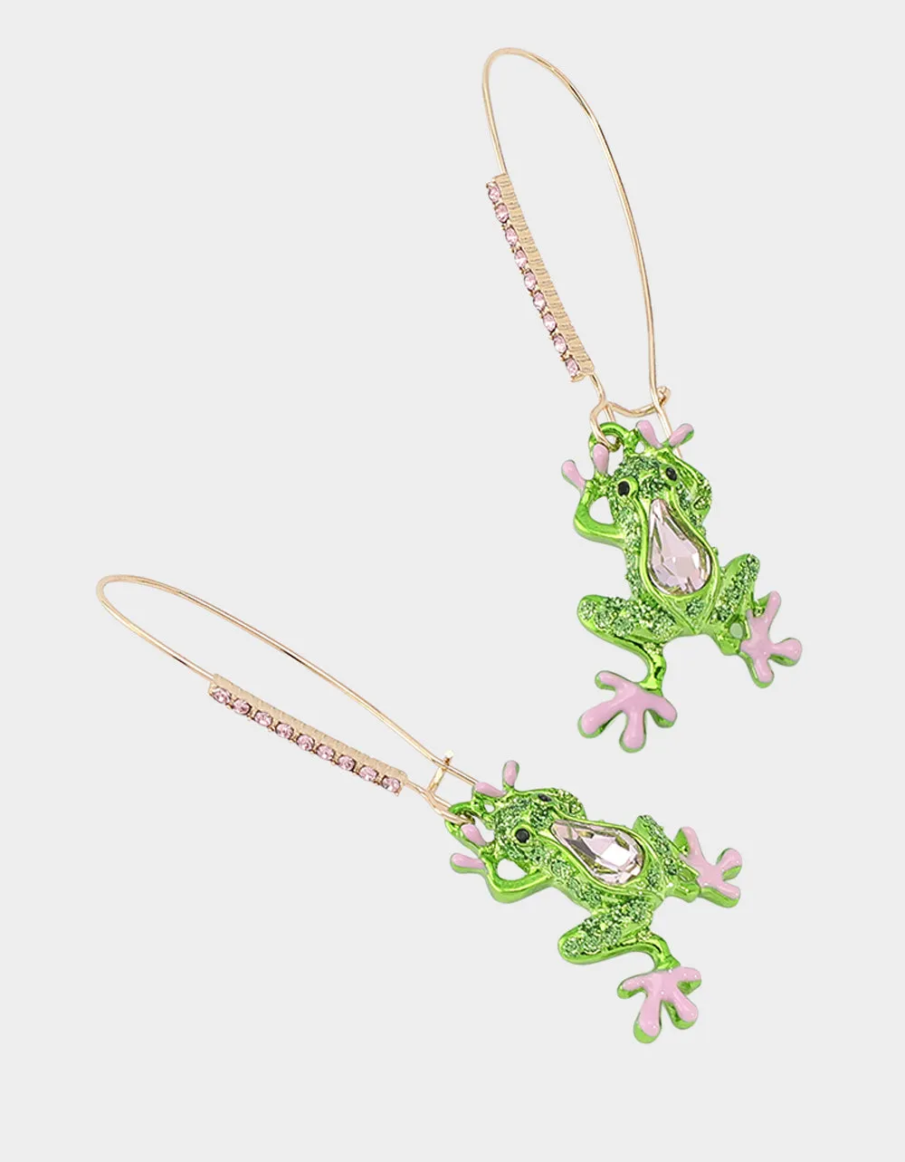 BETSEYS BACKYARD FROG SHEPHERD HOOK EARRINGS GREEN sold by Betsey Johnson product image thumbnail 2