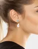 BETSEYS BACKYARD BUTTERFLY PEARL BARBELL EARRINGS BLUE sold by Betsey Johnson
