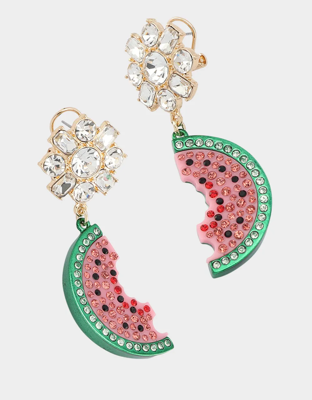 BETSEYS BACKYARD WATERMELON DROP EARRINGS PINK sold by Betsey Johnson product image thumbnail 3