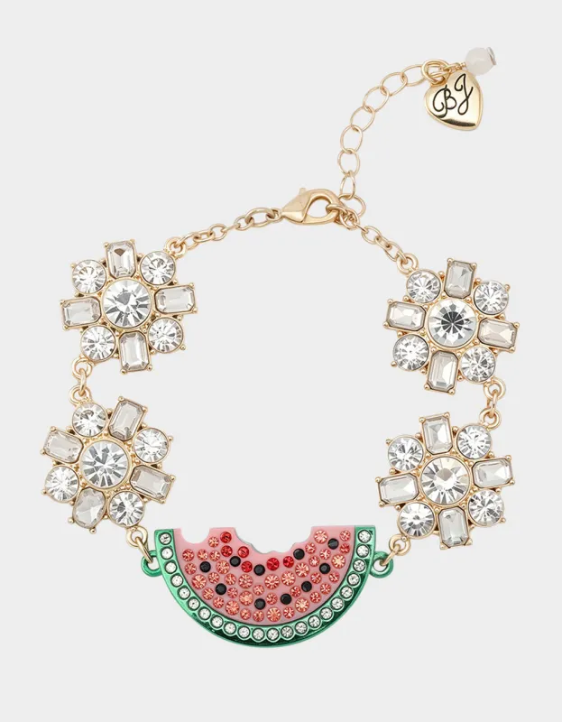 BETSEYS BACKYARD WATERMELON FLEX BRACELET PINK sold by Betsey Johnson