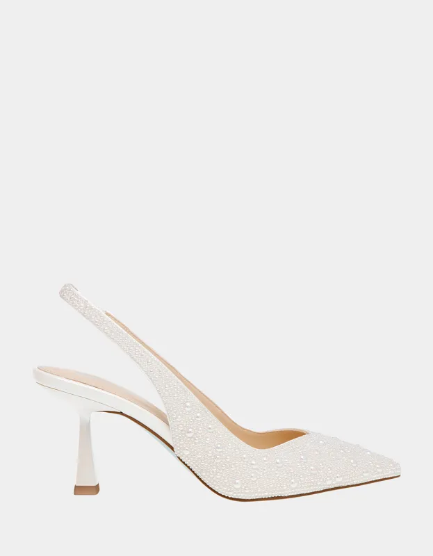 CLARK HEELS IVORY | RE:LUV sold by Betsey Johnson