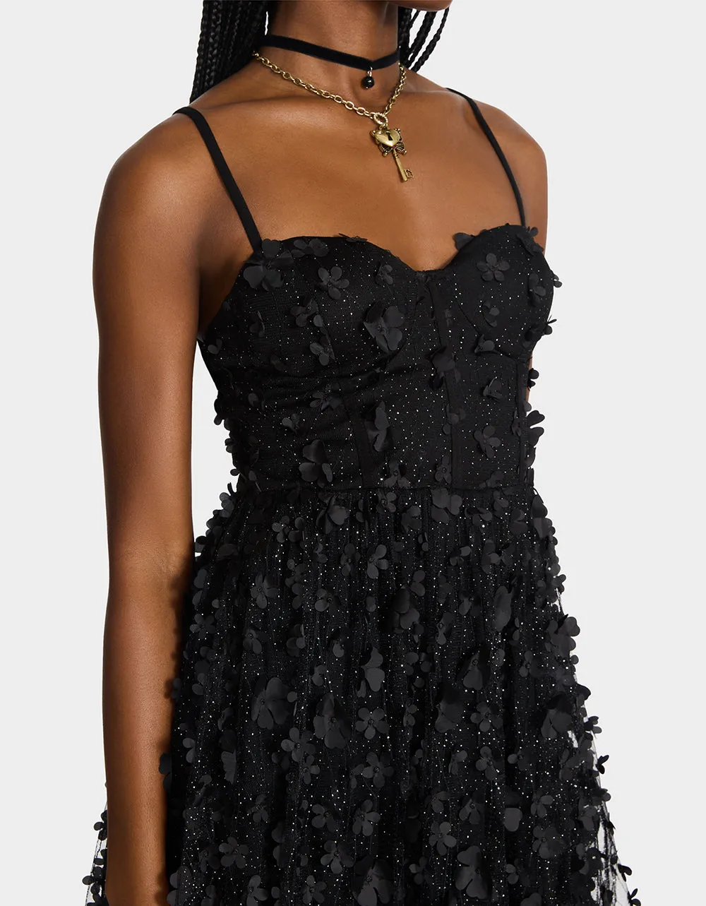 MIDNIGHT BLOOM DRESS BLACK sold by Betsey Johnson product image thumbnail 2