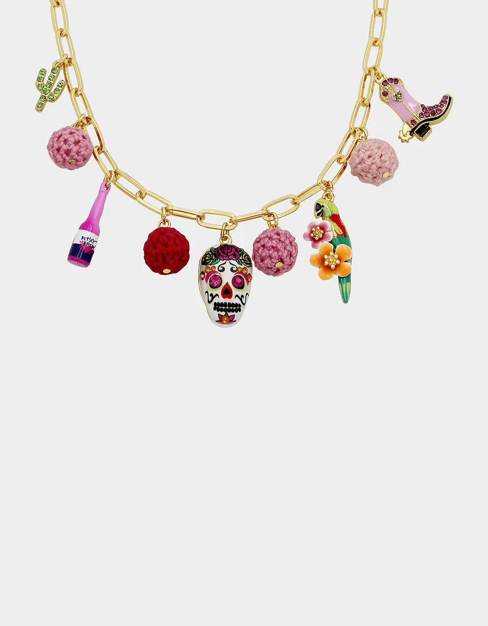HOLA TO LOVE COWGIRL CHARM NECKLACE PINK sold by Betsey Johnson product image thumbnail 2