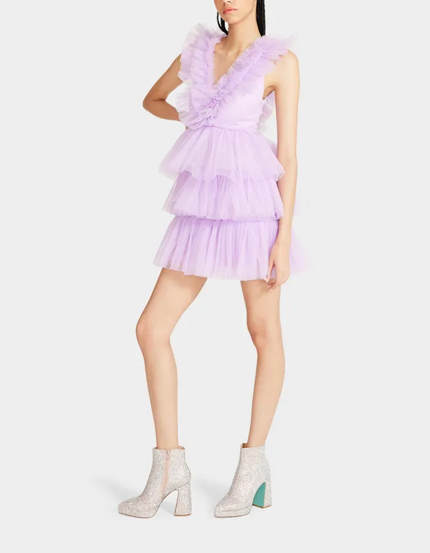 BETSEYS TIERED TULLE DRESS LAVENDER | RE:LUV sold by Betsey Johnson