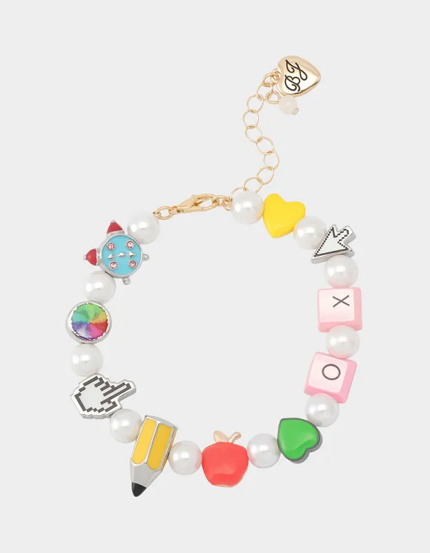 BACK TO SCHOOL CHARM BRACELET MULTI sold by Betsey Johnson