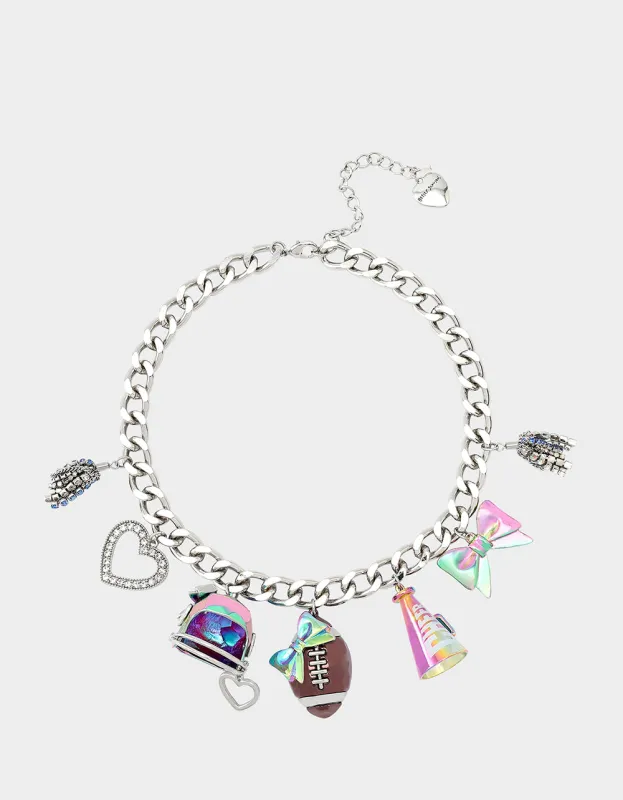 FOOTBALL CHARM NECKLACE MULTI sold by Betsey Johnson