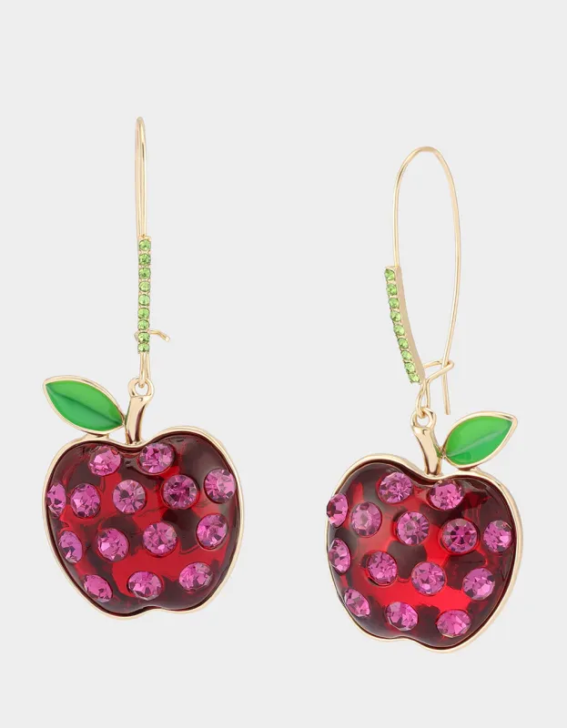 APPLE DROP EARRING RED MULTI sold by Betsey Johnson