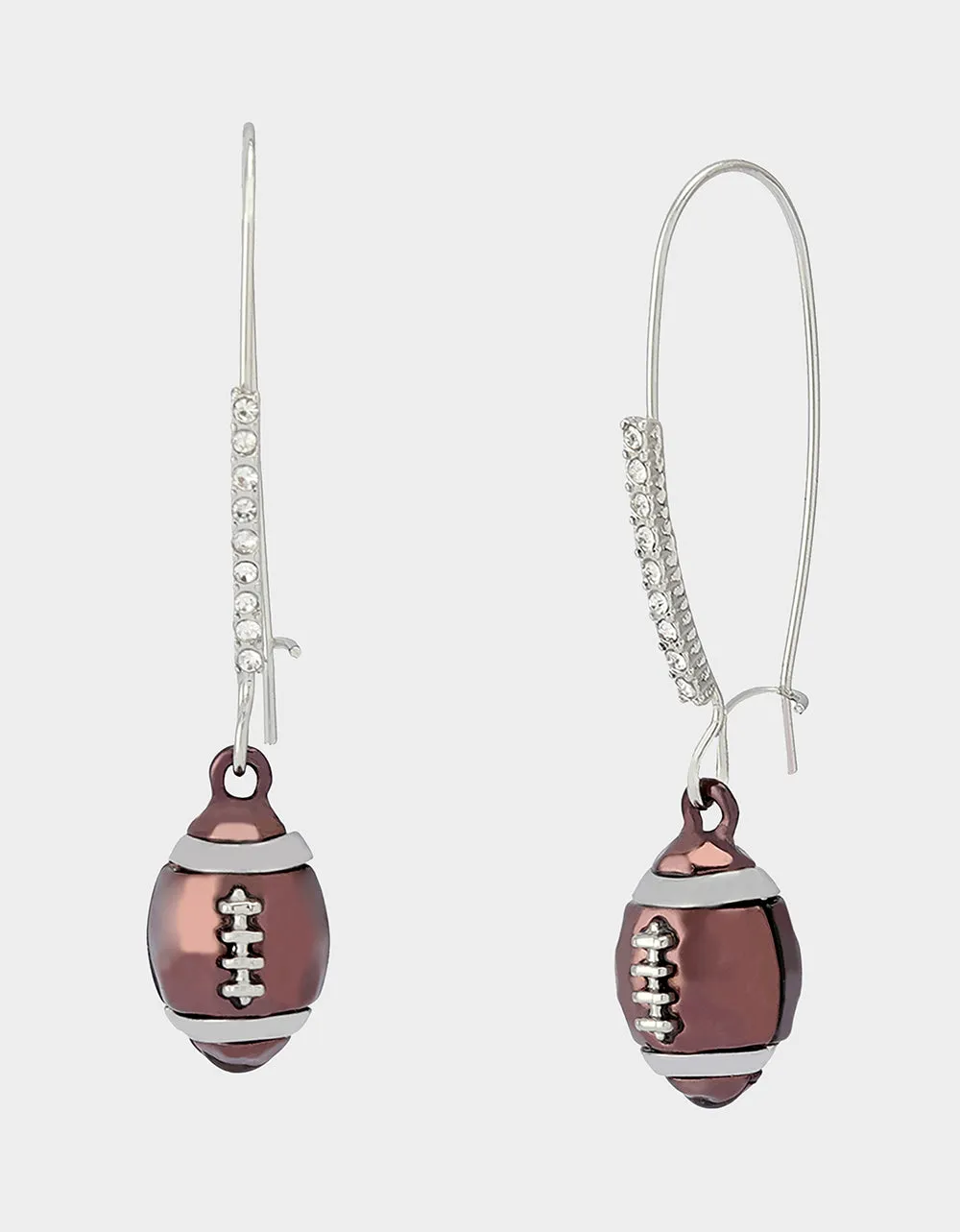 FOOTBALL DROP EARRINGS BROWN sold by Betsey Johnson