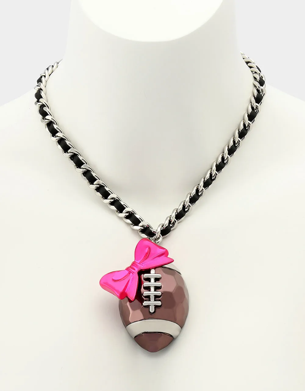 RIBBON FOOTBALL PENDANT PINK sold by Betsey Johnson product image thumbnail 4