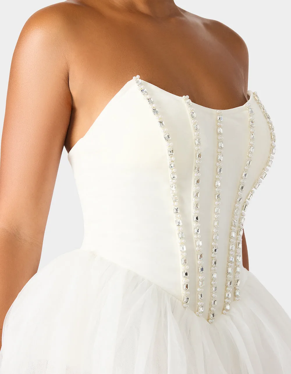 SHEER BALLERINA DRESS WHITE sold by Betsey Johnson product image thumbnail 2