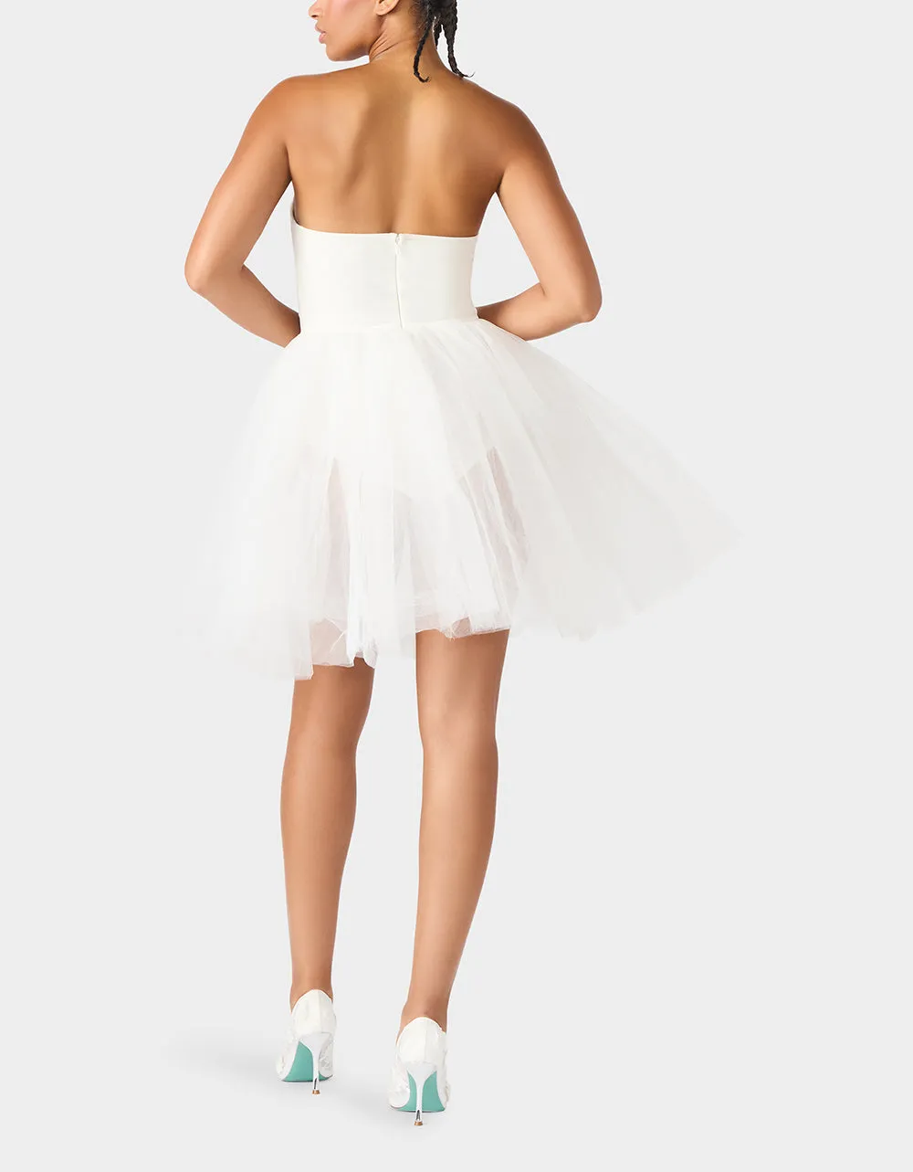 SHEER BALLERINA DRESS WHITE sold by Betsey Johnson product image thumbnail 4