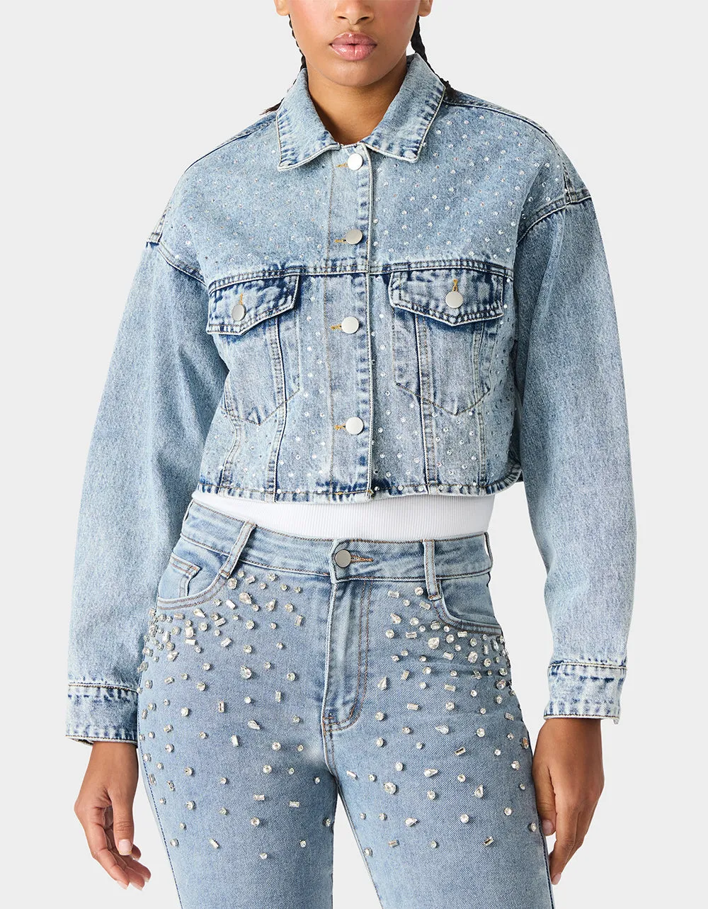 SPARKLE DENIM JACKET sold by Betsey Johnson